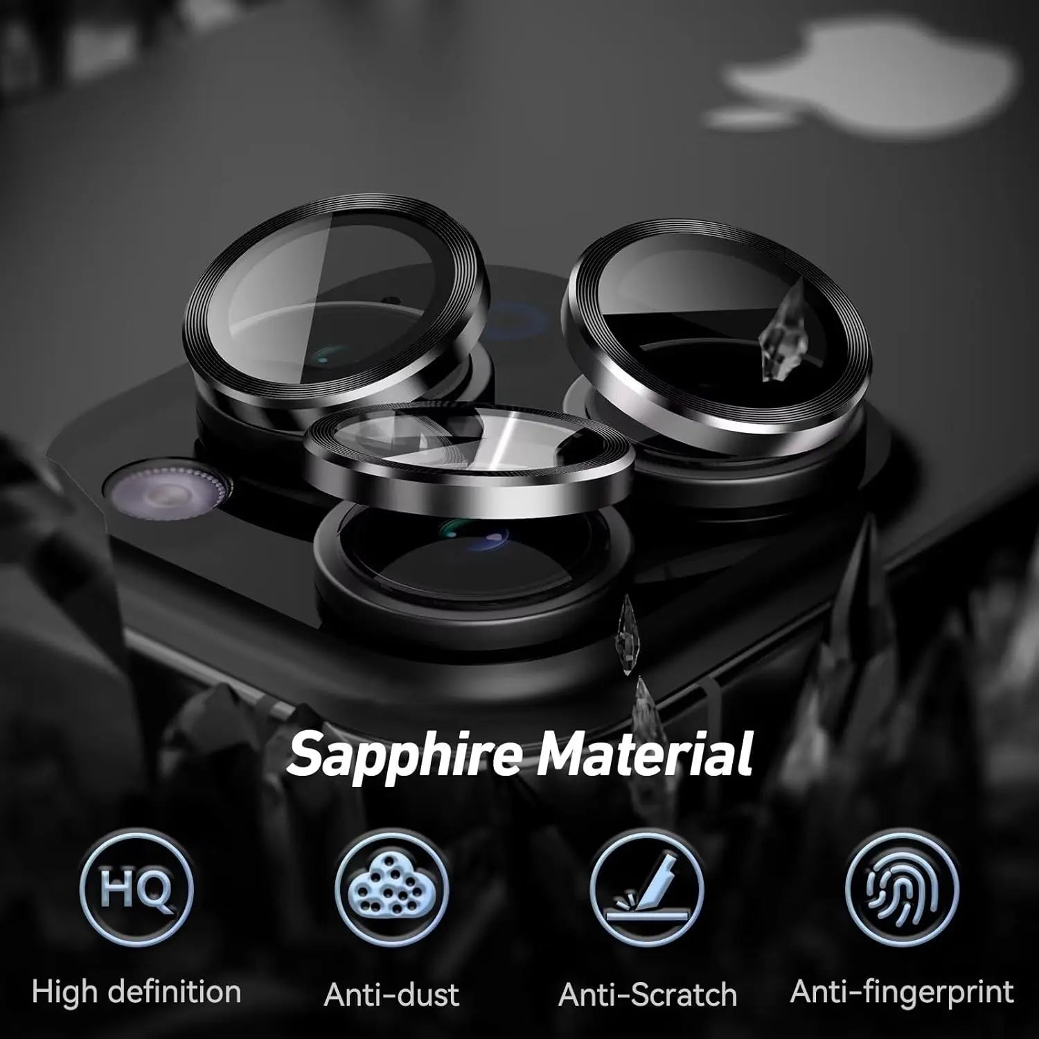 Entronix Metallic Camera Lens Protector for Apple iPhone 13 Pro, Easy Installation, - Entro Retail