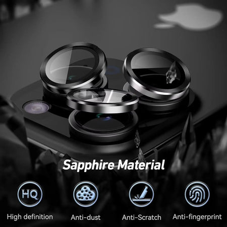 Entronix Metallic Camera Lens Protector for Apple iPhone 14 Pro Max, Easy Installation, - Entro Retail