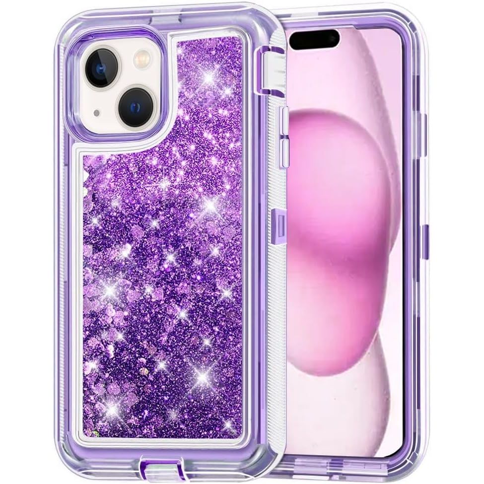 Entronix Heavy Duty Glitter Case for Apple iPhone 14 Plus, Triple-Layer & Full Protection, - Entro Retail