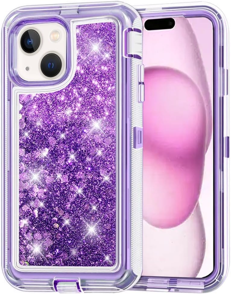 Entronix Heavy Duty Glitter Case for Apple iPhone 14 Plus, Triple-Layer & Full Protection, - Entro Retail