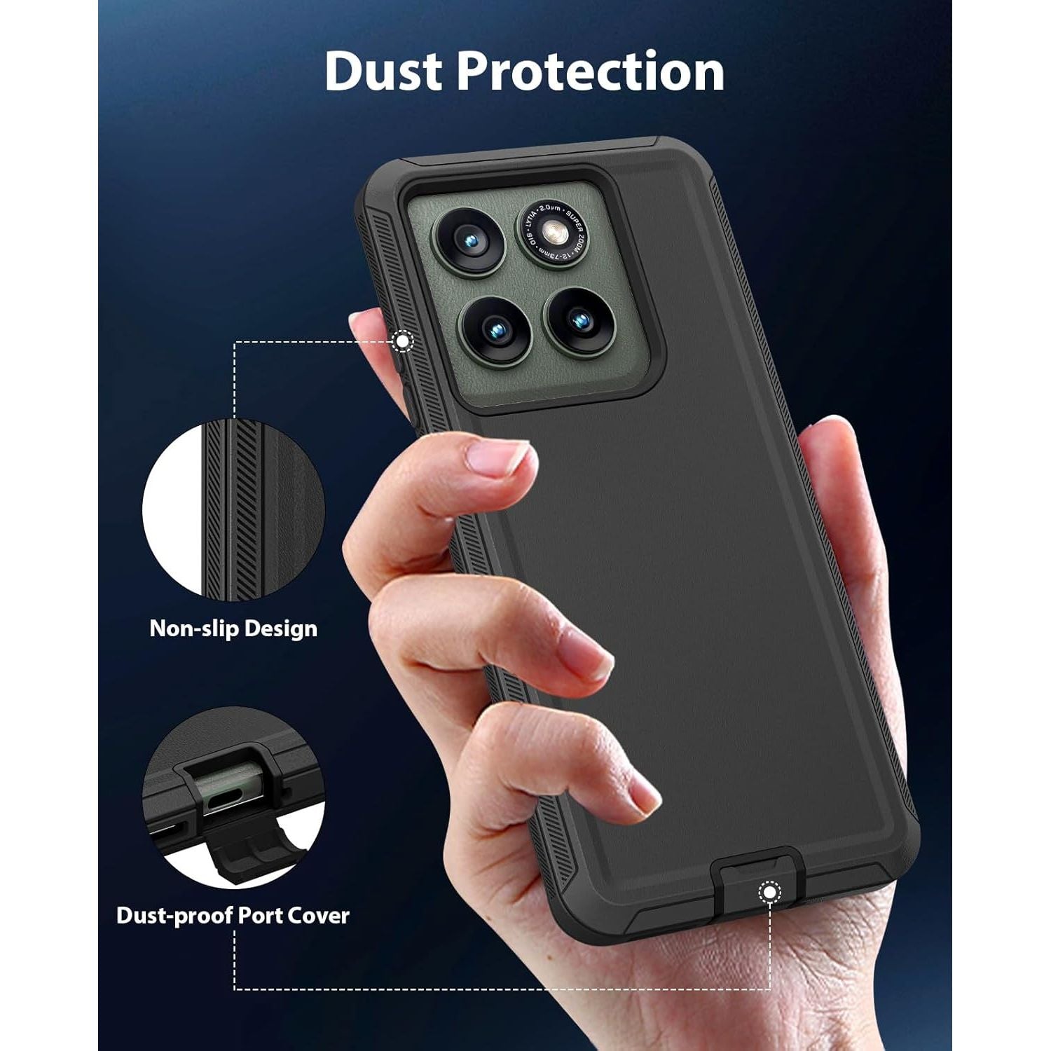 Entronix Case Compatible with Moto G Power 2025 - Triple-Layer Heavy Duty Protection