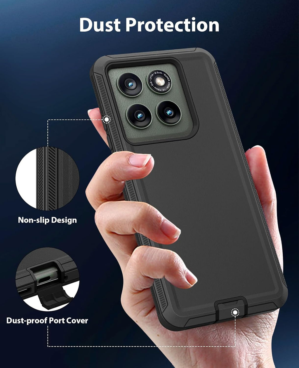 Entronix Case Compatible with Moto G Power 2025 - Triple-Layer Heavy Duty Protection