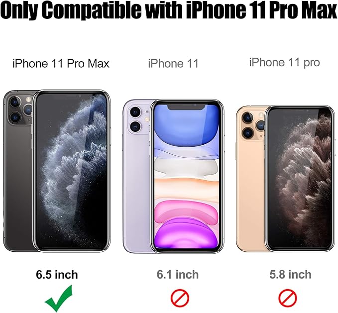 Entronix Matte Ring Case for Apple iPhone 11 Pro Max, Slim Matte Cover with Built-In Kickstand, - Entro Retail