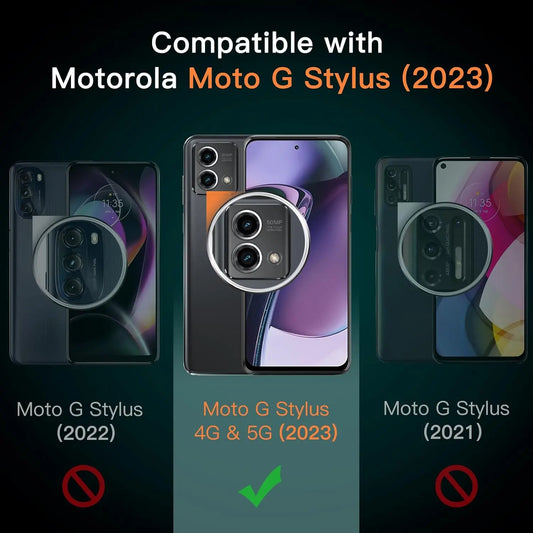 Entronix 2-Pack for Motorola G Stylus 2023, Clear Tempered Glass Screen Protector - Entro Retail