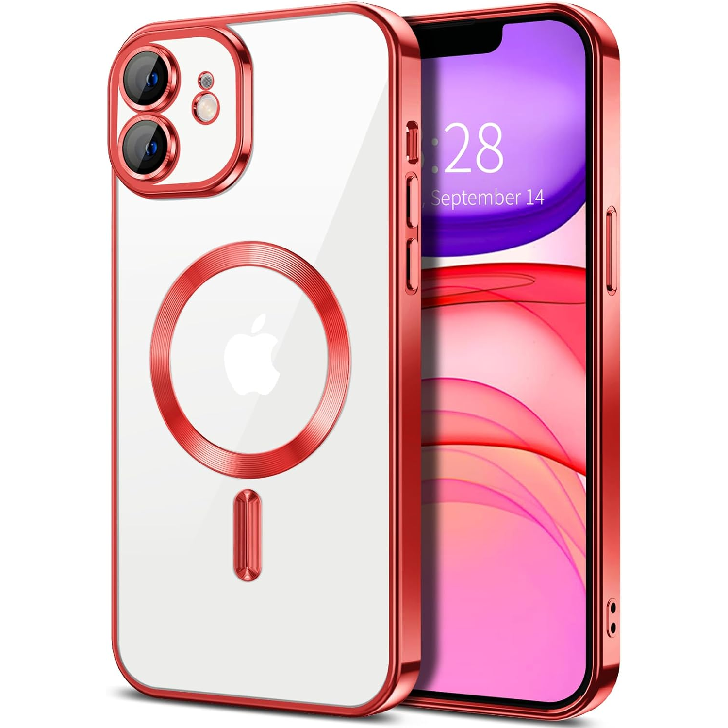 Entronix [Magnetic] Case Compatible with iPhone 11 - [Clear Back] Luxury Glossy Cover - Entronix