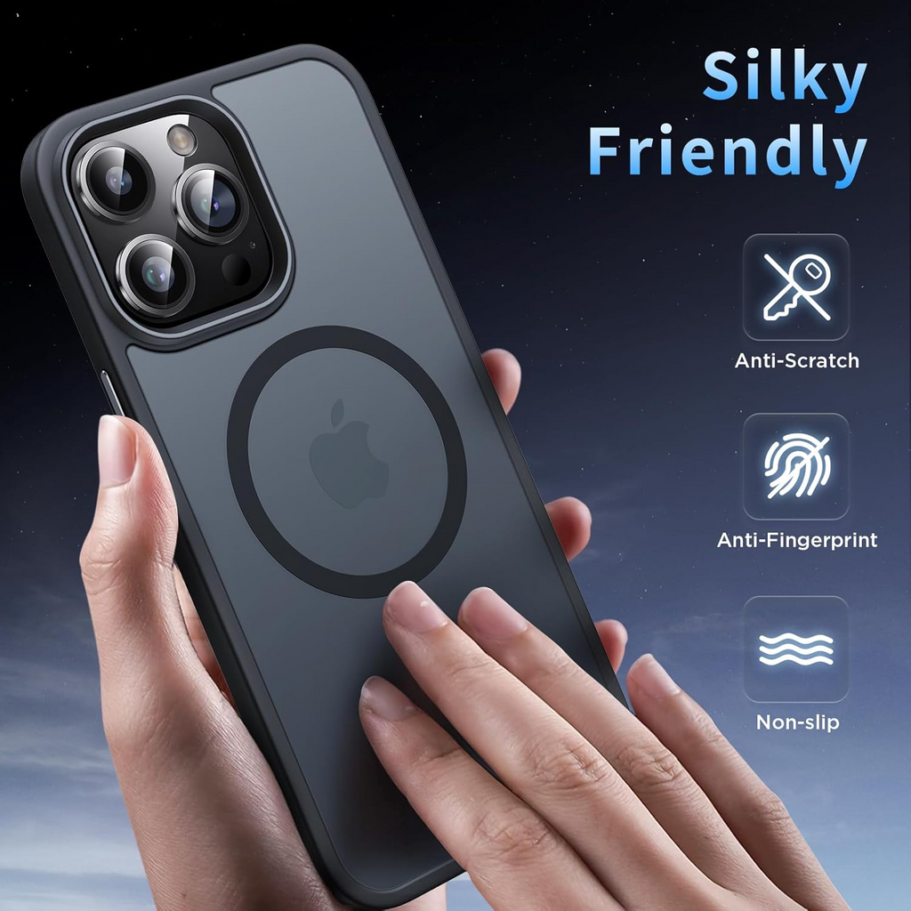 Entronix [Magnetic] Case Compatible with iPhone 13 Pro Max - Translucent Frosted Matte