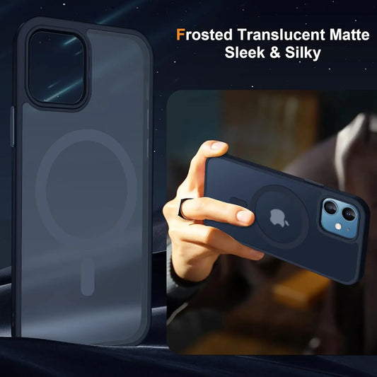 Entronix Apple iPhone 12 [Magnetic-Compatible] Clear Case & 2 Tempered Glass Screen Protectors - Entronix