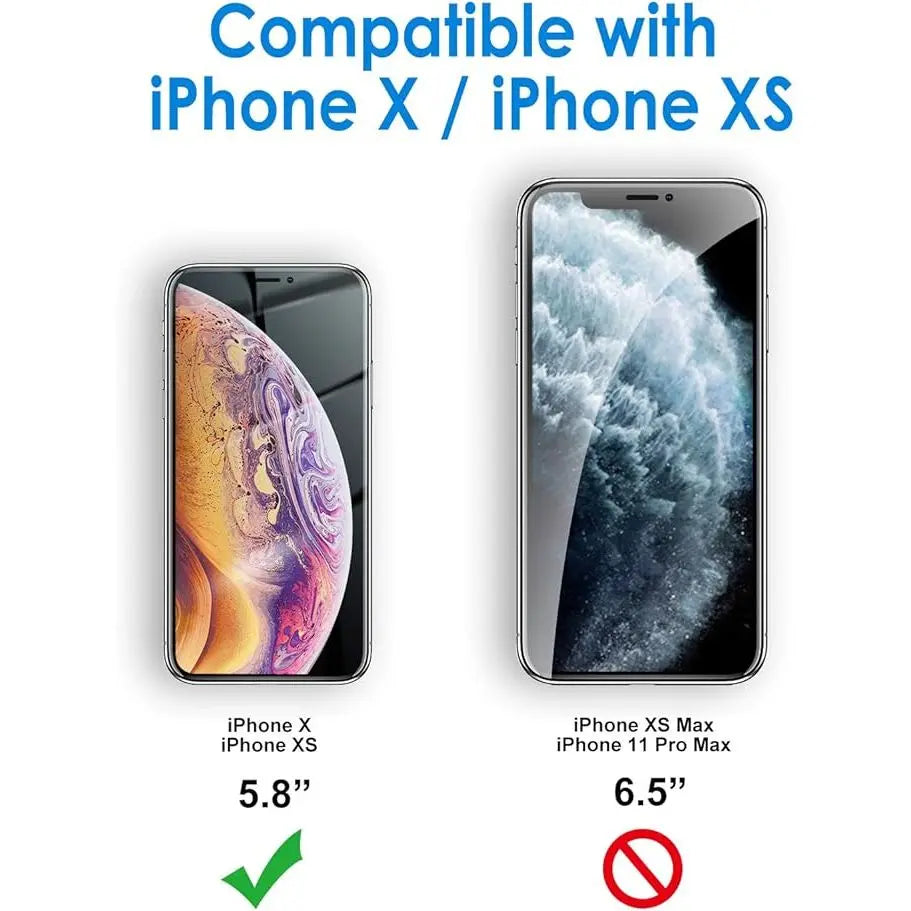 Entronix Glitter Clear Case for Apple iPhone X/XS, Crystal Clear Sparkly Bumper Cover - Entro Retail