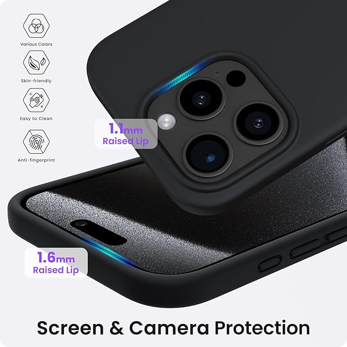 Entronix Case Magnetic Compatible Silicone Case Designed for Apple iPhone 15 Pro Liquid Case, Shockproof with Wireless Charging Built - Entro Retail