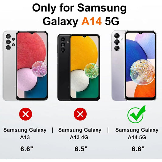 Entronix Clear Case for Samsung Galaxy A14, Crystal Clear Transparent Bumper Cover - Entro Retail