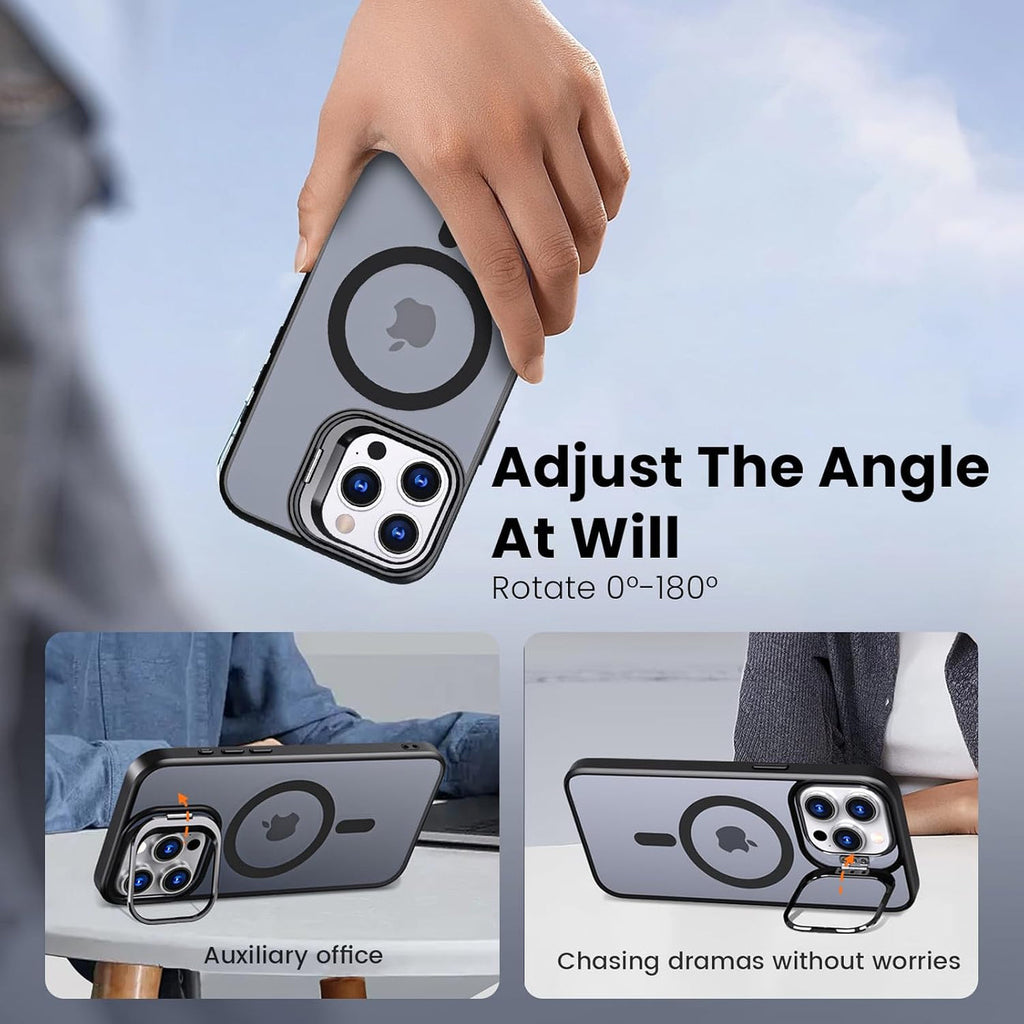 Entronix [Magnetic] Case Compatible with iPhone 17 - Matte Finish with Camera Stand