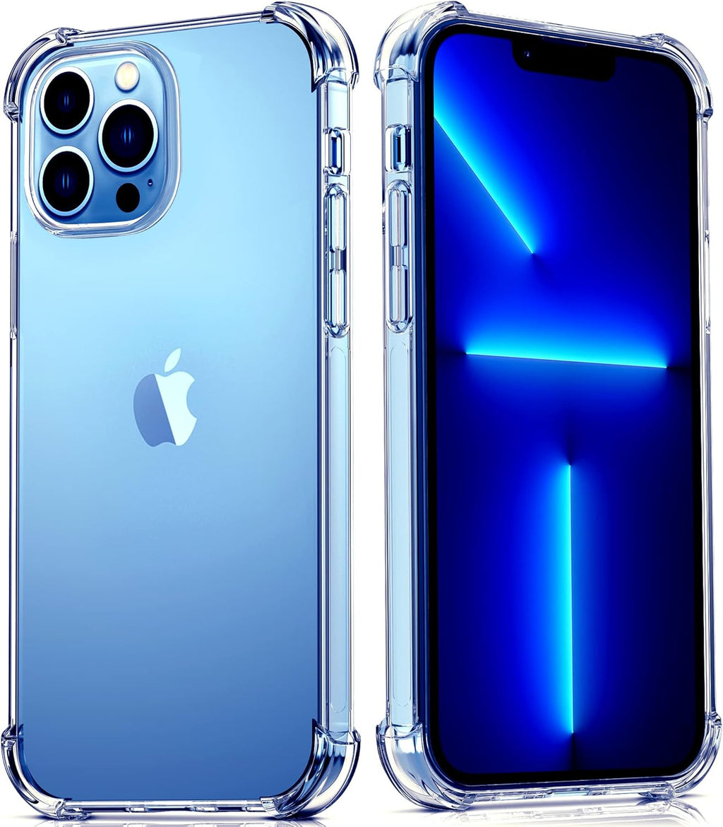 Entronix Clear Case for Apple iPhone 13 Pro, Crystal Clear Transparent TPU Bumper Cover - Entro Retail