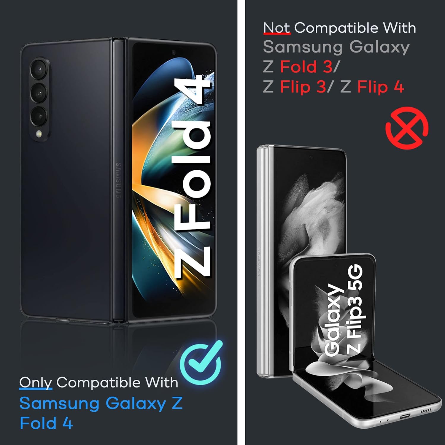 Entronix Samsung Galaxy Z Fold 4 Matte Ring Holder Case - Entro Retail