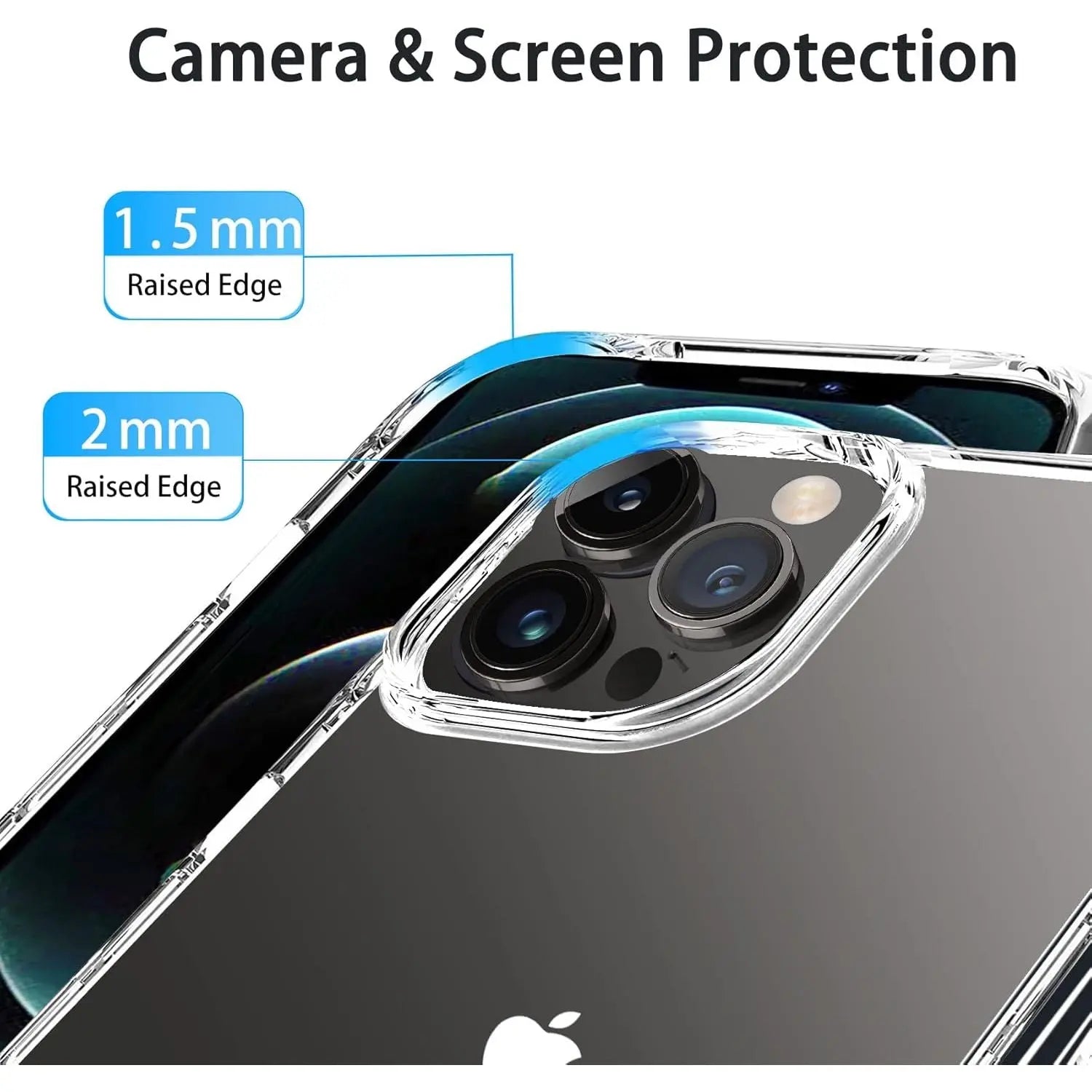 Entronix Heavy Duty Clear Case for Apple iPhone 11 Pro Max, Crystal Clear Transparent Bumper Cover - Entro Retail