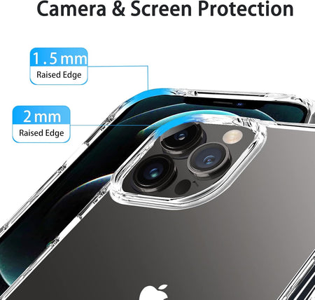 Entronix Heavy Duty Clear Case for Apple iPhone 11 Pro, Crystal Clear Transparent Bumper Cover - Entro Retail