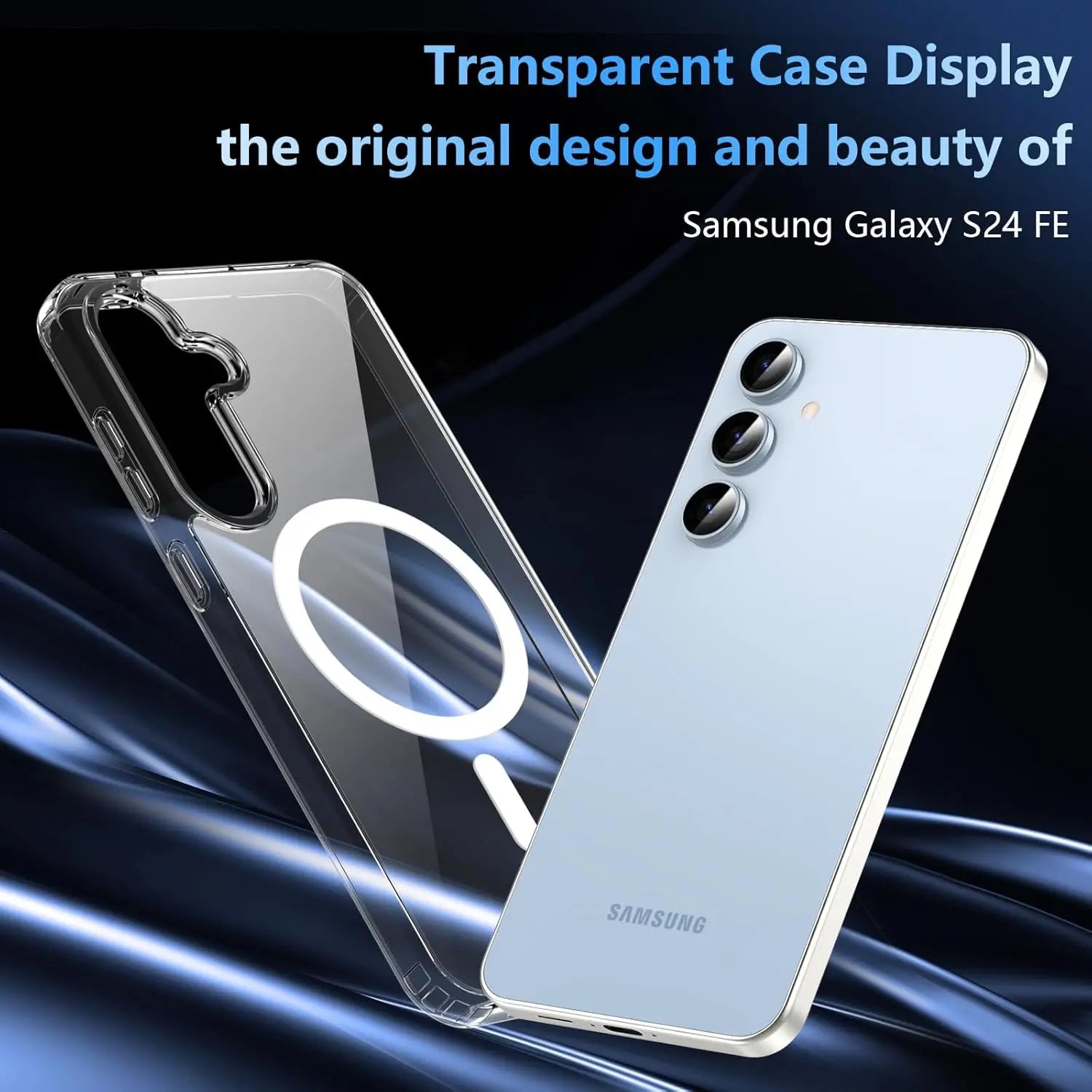 Entronix Clear Case for Samsung Galaxy S24 Ultra Magnetic Case, [ Resistant] Strong Protective Cover, Slim Fit Shockproof Transparent Crystal Cover - Entro Retail