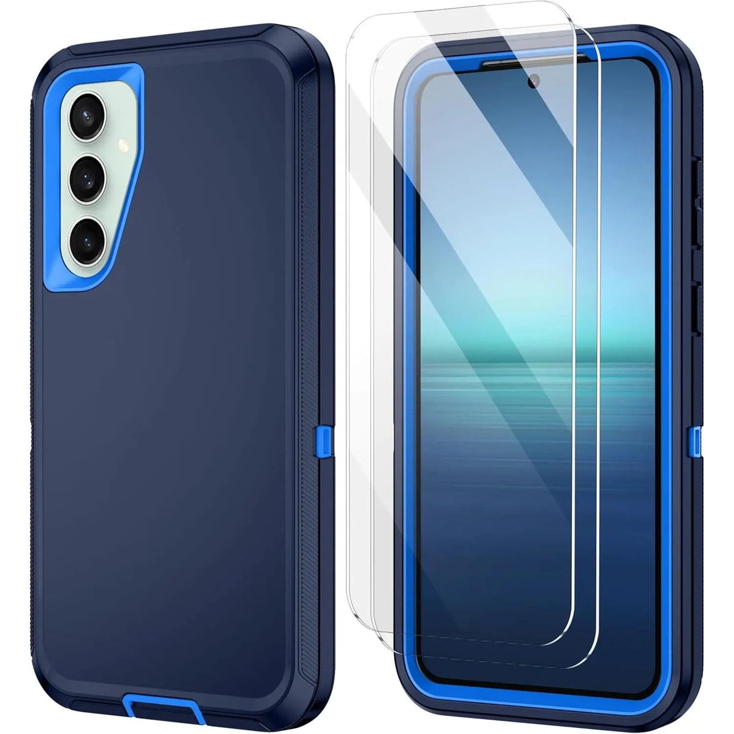Entronix Bundle Compatible with Galaxy S25 Plus - Heavy Duty Case & 2 Clear Screen Protectors - Entronix