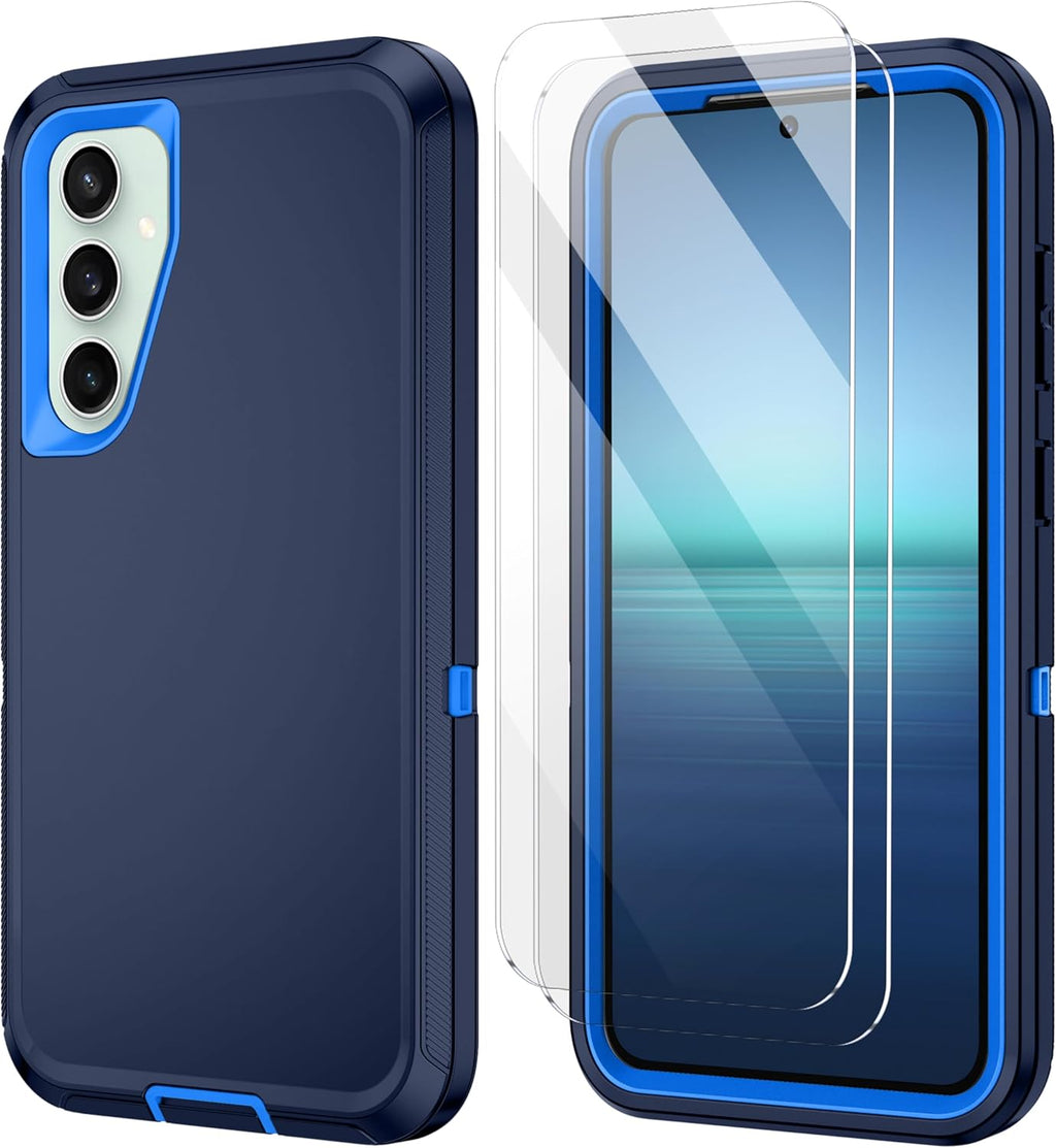 Entronix Bundle Compatible with Galaxy S25 - Heavy Duty Case & 2 Clear Screen Protectors