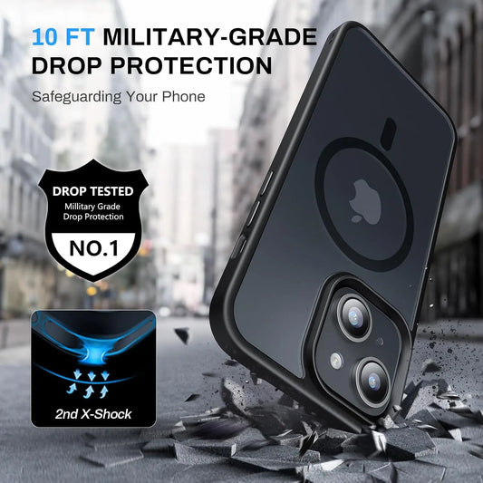 Entronix [Magnetic] Case Compatible with iPhone 15 Plus - Translucent Frosted Matte - Entronix