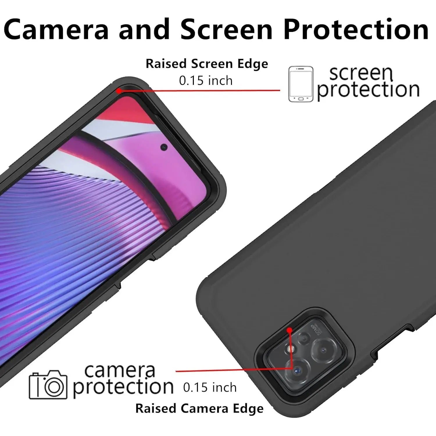 Entronix Heavy Duty Case for Google Pixel 7a, Triple-Layer & Full Protection, - Entro Retail