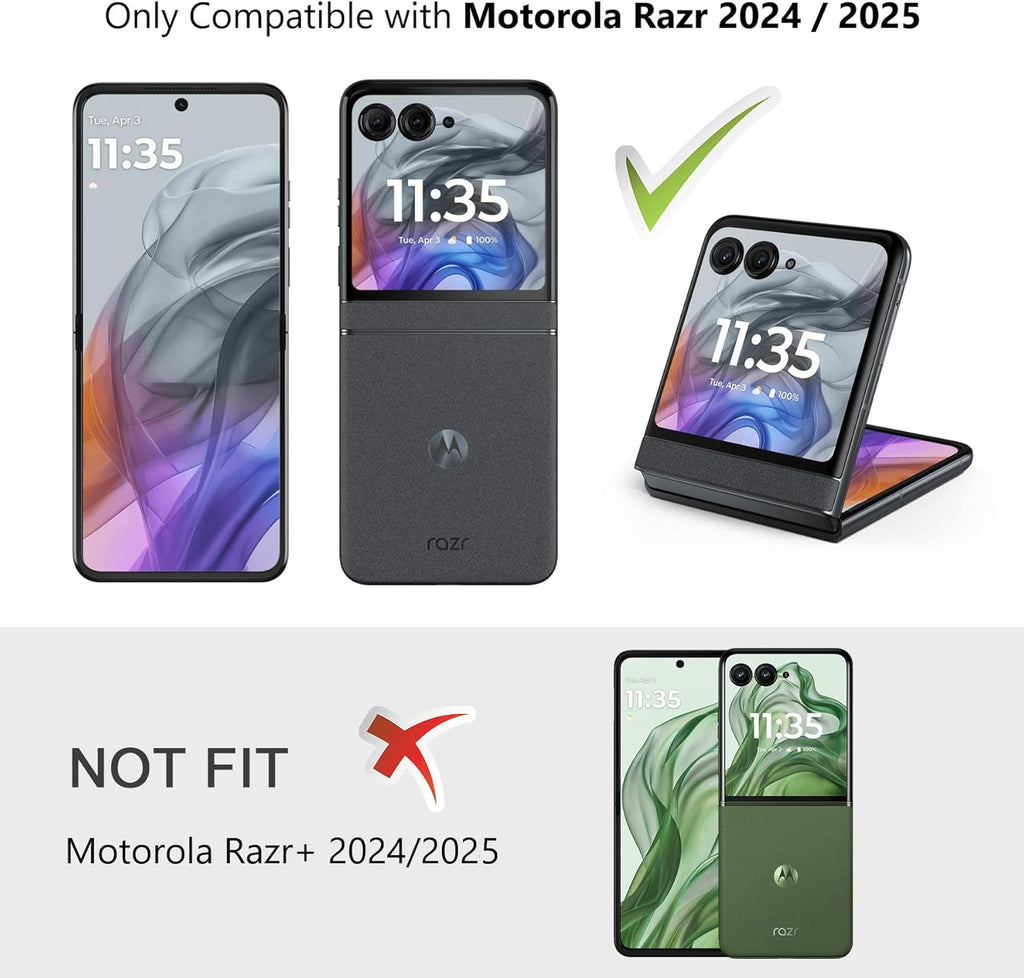 Entronix [Magnetic] Case Compatible with Moto Razr 2025 - [Hard Back] Slim Clear