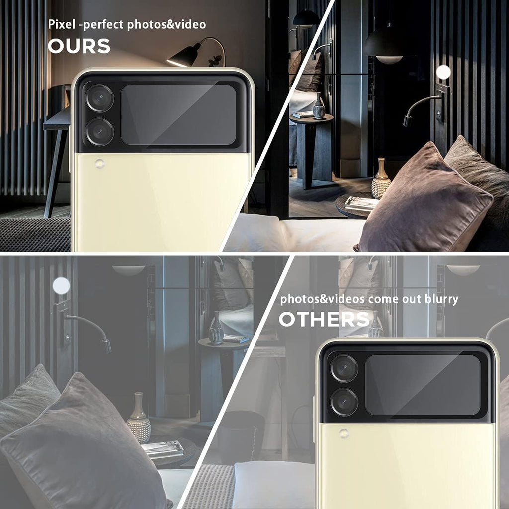 Entronix 3-Pack for Samsung Galaxy Z Flip4, Clear Camera Lens Protector, Easy Installation - Entro Retail