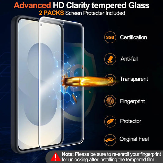 Entronix Bundle Compatible with Galaxy S24 Plus - [Magnetic] Translucent Matte Case & 2 Clear Screen Protectors - Entronix