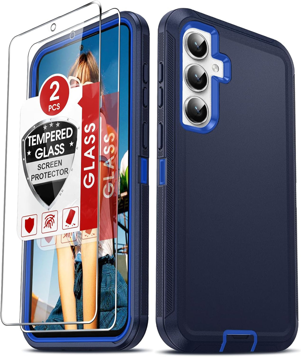 Entronix 3-in-1 Bundle for Samsung Galaxy A05, Heavy Duty Case & 2 Clear Tempered Glass Screen Protectors - Entro Retail