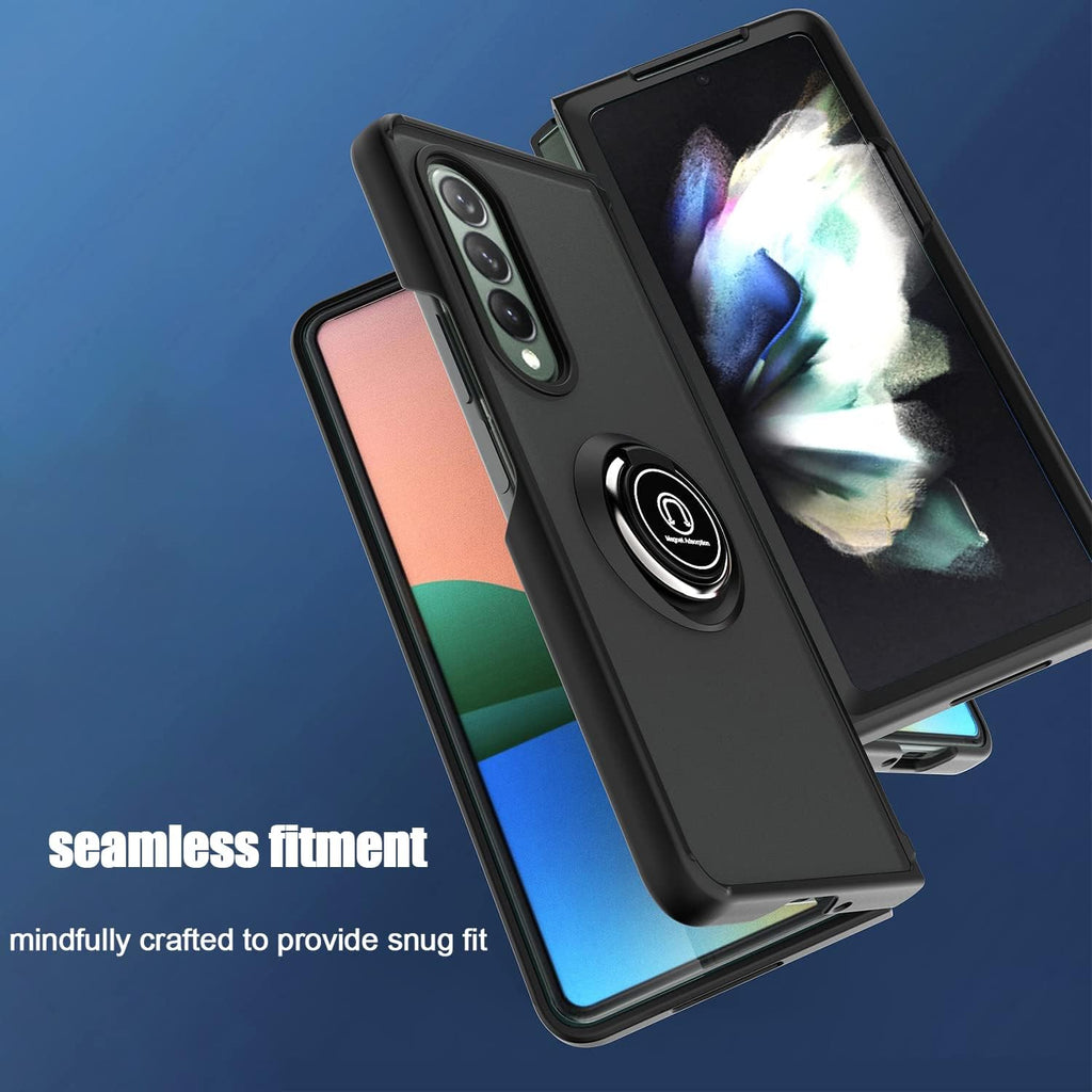 Entronix Samsung Galaxy Z Fold 4 Matte Ring Holder Case - Entro Retail