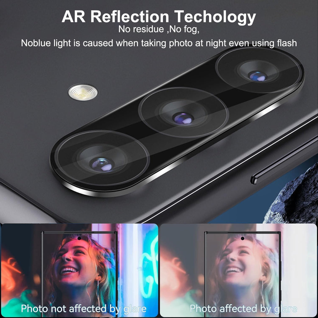 Entronix 3-Pack for Samsung Galaxy S22 Plus, Clear Camera Lens Protector, Easy Installation - Entro Retail