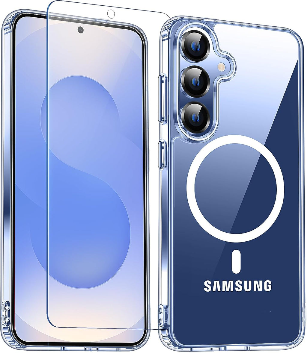Entronix Bundle Compatible with Galaxy S23 Plus - [Magnetic] Clear Case & 1 Clear Screen Protector