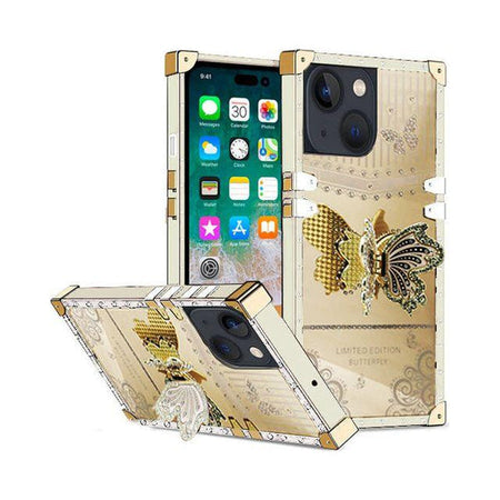 Entronix Apple iPhone 15 Plus/14 Plus [Rectangular] Case - Luxury Butterfly Holder, - Entronix