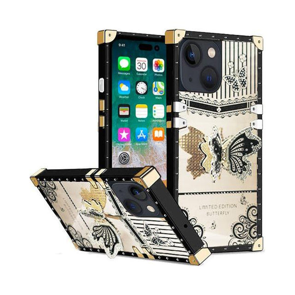 Entronix Apple iPhone 15 Plus/14 Plus [Rectangular] Case - Luxury Butterfly Holder, - Entronix