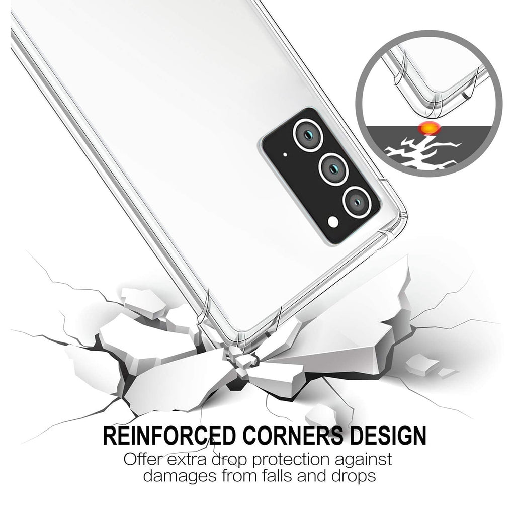 Entronix Bundle Compatible with Galaxy Note 20 Ultra - Clear Case, 1 Clear Screen Protector & 1 Camera Lens Protector