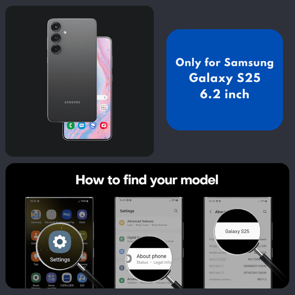 Entronix Case Compatible with Galaxy S25 - 360º Circular Ring Gripstand - Entronix