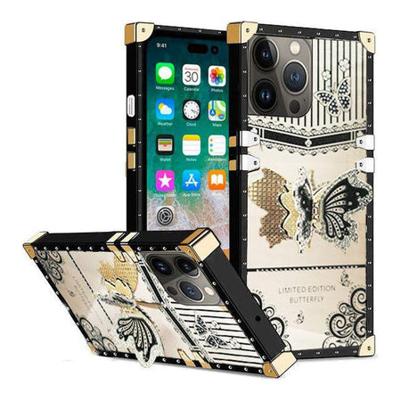 Entronix Apple iPhone 15 Pro Max/14 Pro Max [Rectangular] Case - Luxury Butterfly Holder, - Entronix