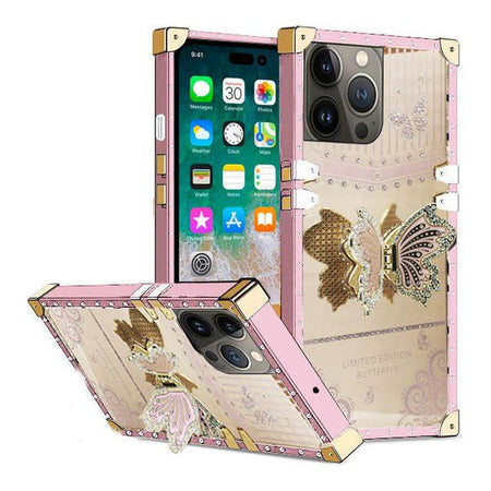 Entronix Apple iPhone 15 Pro Max/14 Pro Max [Rectangular] Case - Luxury Butterfly Holder, - Entronix