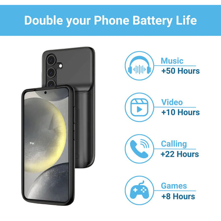 Entronix Samsung Galaxy S24 Plus Case - 7000mAh Battery Charger - Entronix