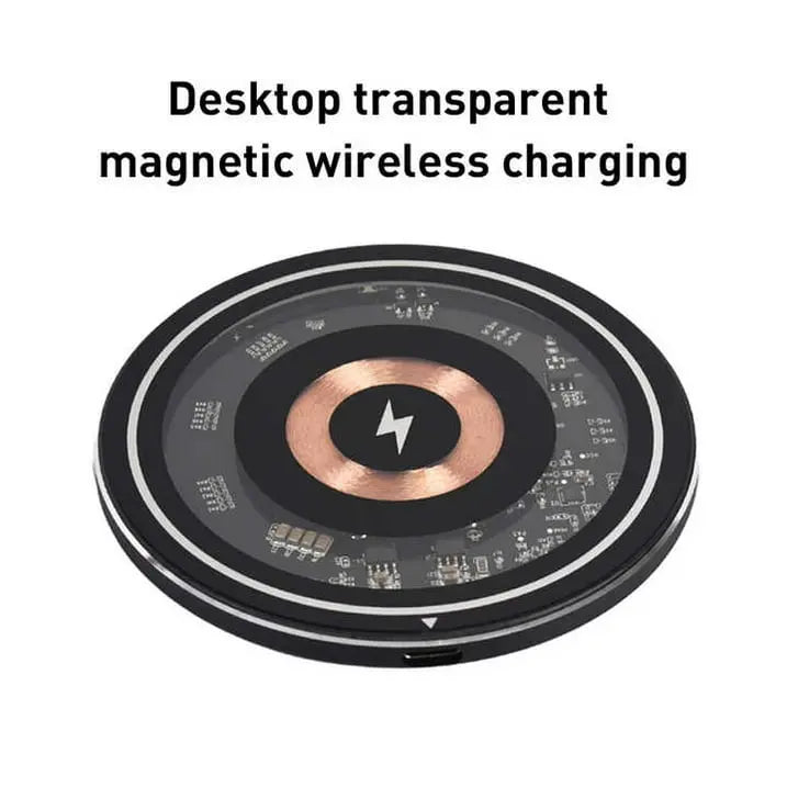 Entronix [Magnetic] Wireless Disk-shaped Charging Pad - USB-C/iPhone/Android - Entronix