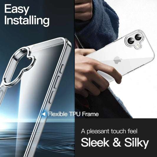 Entronix Case Compatible with iPhone 16 Plus - [Hard Back] Thick Clear - Entronix