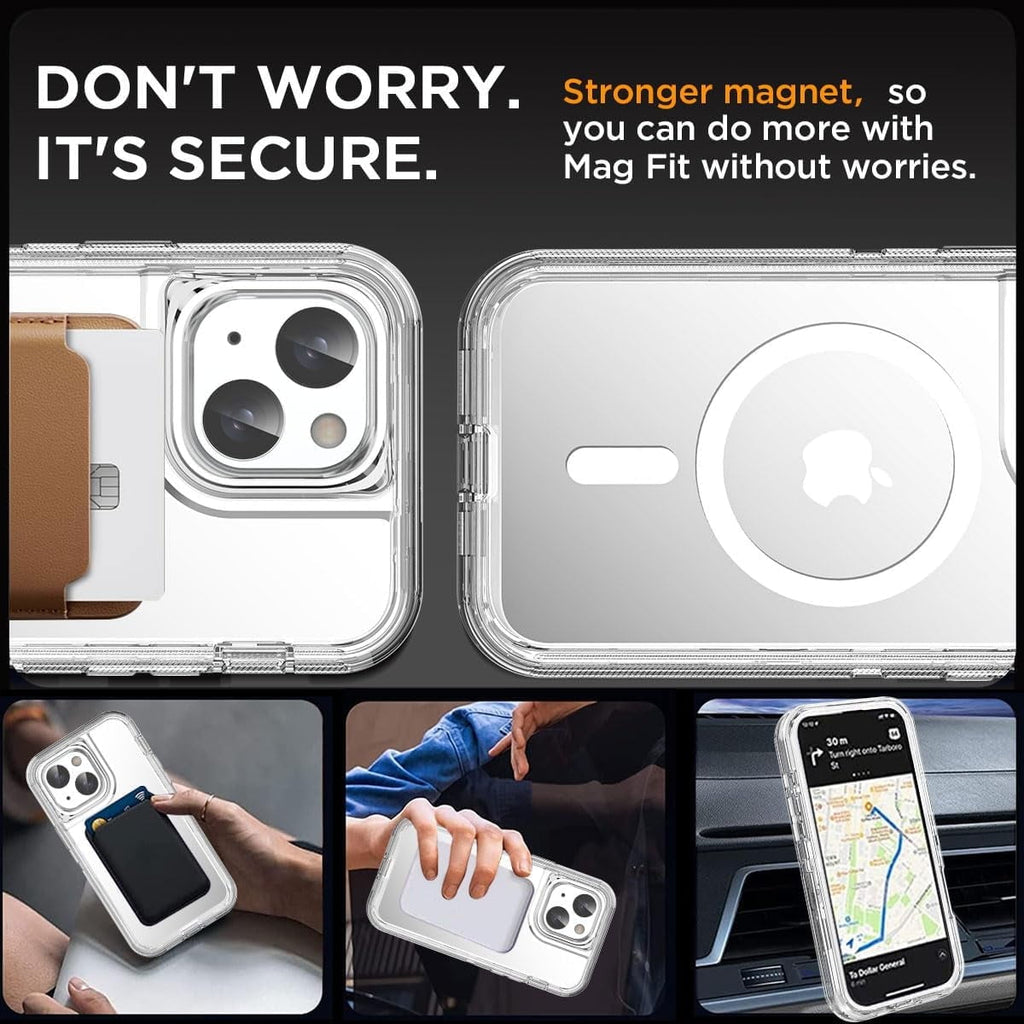 Entronix [Magnetic] Case Compatible with iPhone 16E - [Clear] Triple-Layer Heavy Duty Protection