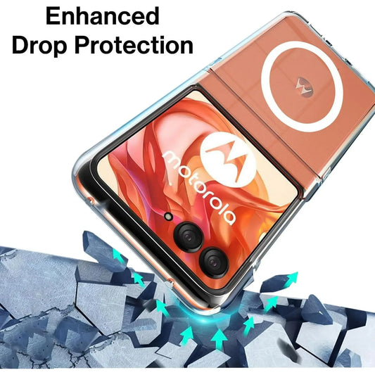 Entronix [Magnetic] Case Compatible with Moto Razr Plus 2025 - [Hard Back] Slim Clear - Entronix