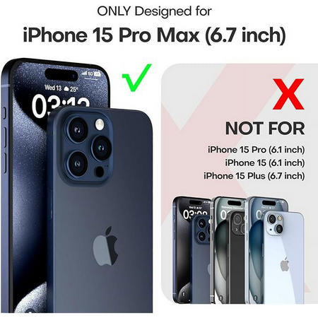 Entronix [Magnetic] Case Compatible with iPhone 15 Pro Max - Translucent Frosted Matte - Entronix