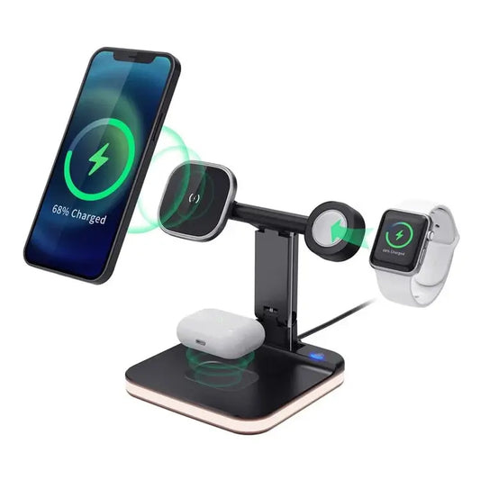 Entronix [3-in-1] Wireless Charging Tripod Dock - USB-C/iPhone/iWatch - Entronix