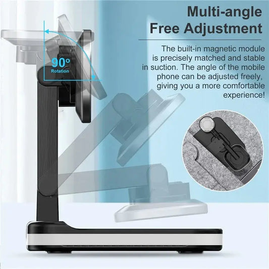 Entronix [3-in-1] Wireless Charging Tripod Dock - USB-C/iPhone/iWatch - Entronix