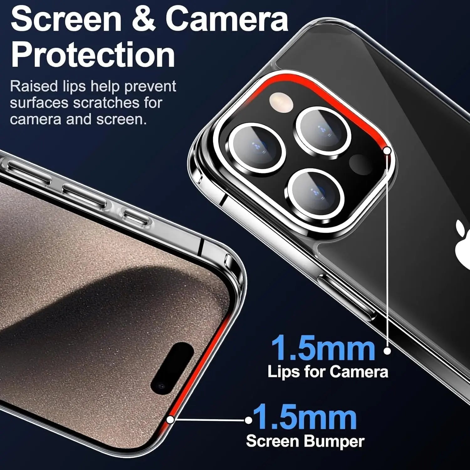 Entronix Case Compatible with iPhone 13 Pro - [Hard Back] Slim Clear - Entronix
