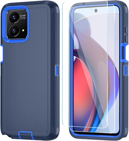 Entronix 3-in-1 Bundle for Motorola G Stylus 2023, Heavy Duty Case & 2 Clear Tempered Glass Screen Protectors - Entro Retail