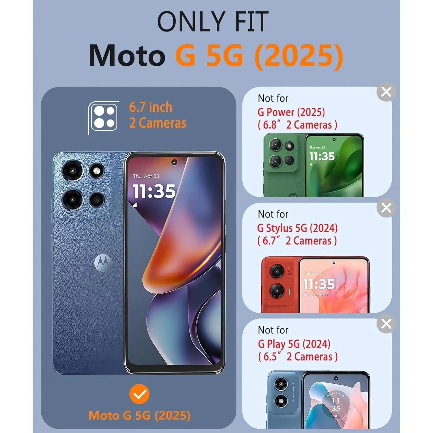 Entronix Case Compatible with Moto G 5G 2025 - [Hard Back] Clear Cover - Entronix