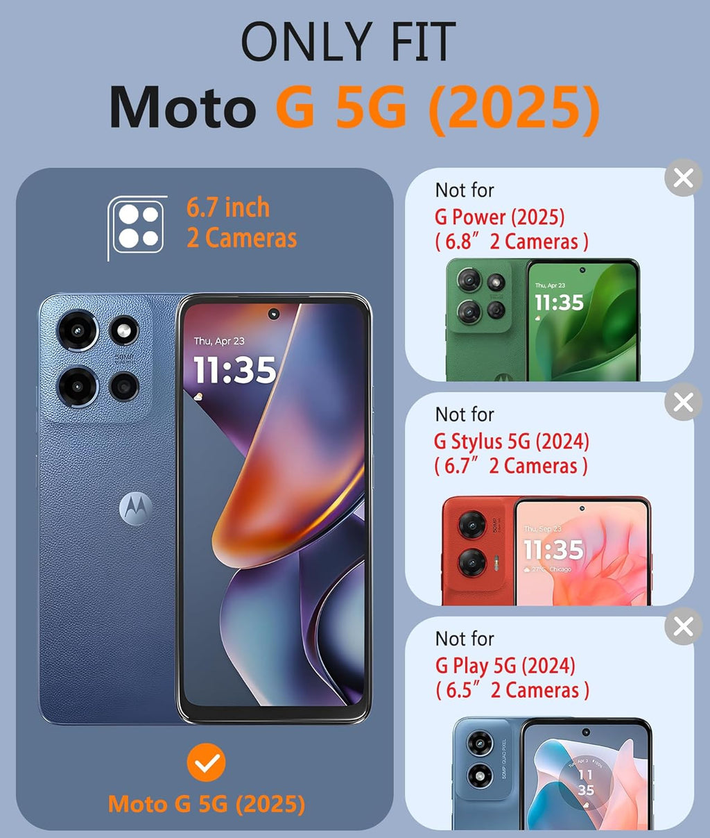 Entronix Case Compatible with Moto G 5G 2025 - Soft-Touch Dual-Layer Sleek Cover