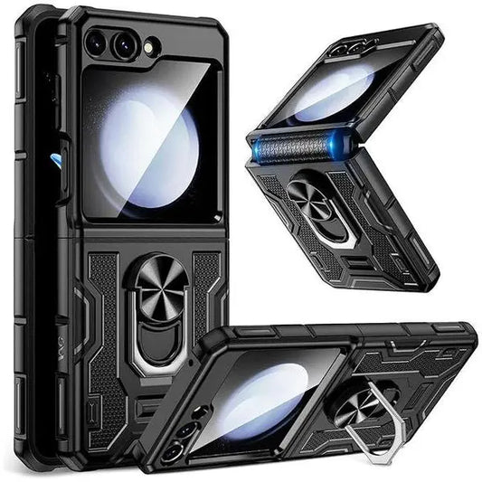 Entronix Samsung Galaxy Z Flip 6 Case - Guard Ring Holder, Dual Layer Protection - Entronix